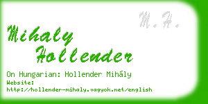 mihaly hollender business card
