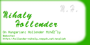 mihaly hollender business card